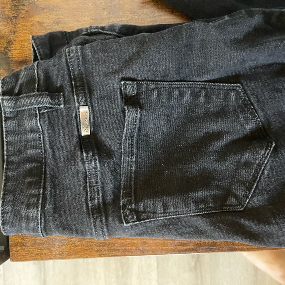 High rise button fly black KanCans size 11